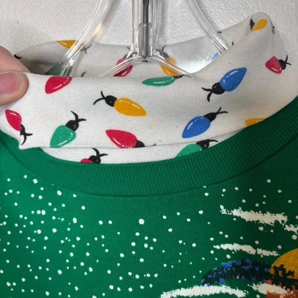 Vintage Nutcracker Cat Christmas Sweatshirt Green XL - Picture 8 of 10